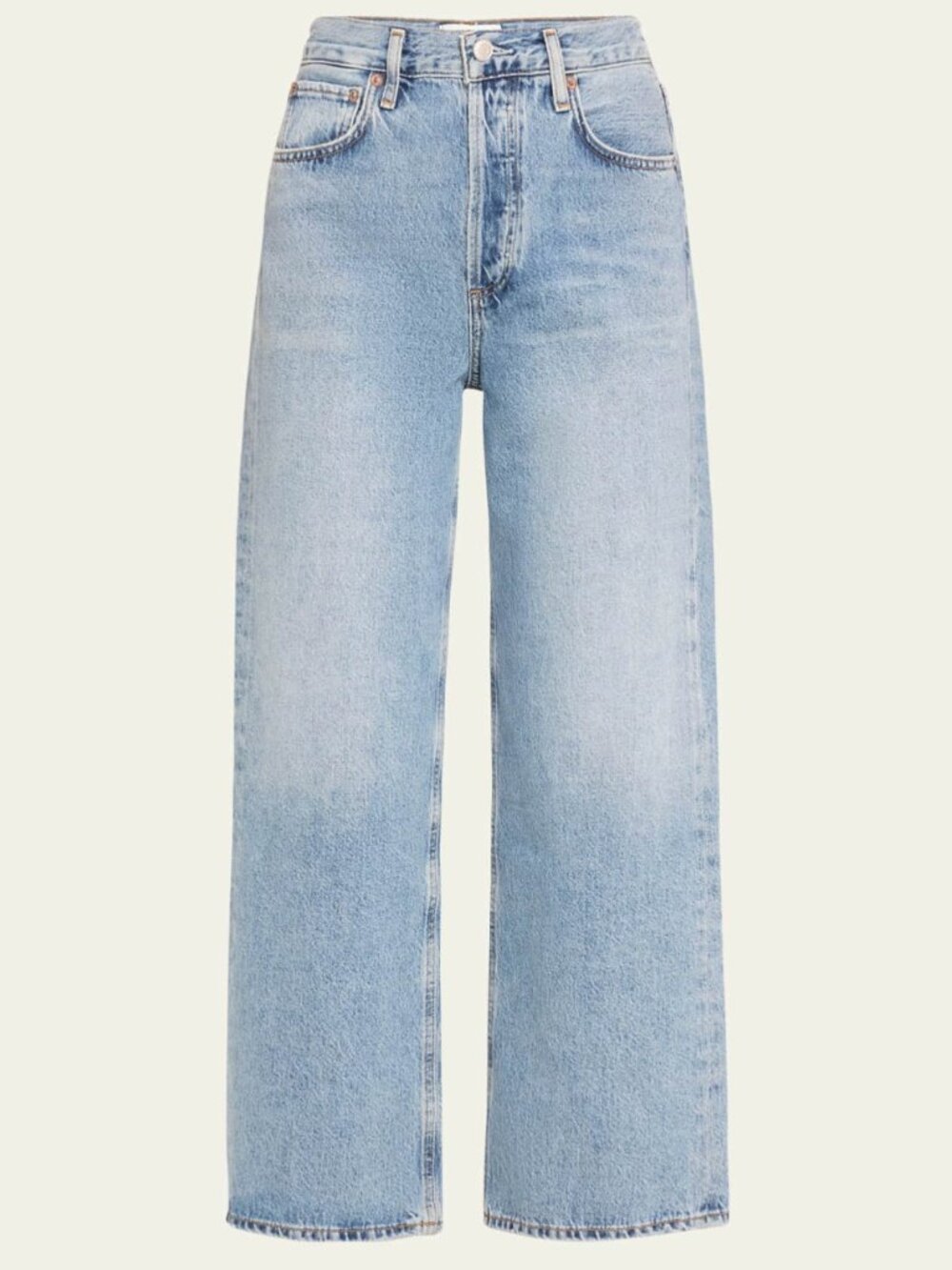 AGOLDE Ren Wide-Leg Crop Jeans in Light Wash Blue Sz 29